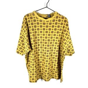 Vintage Gap Short Sleeve All Over Print Yellow 90s Tribal L